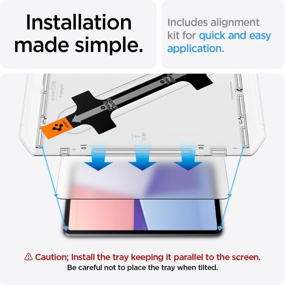 Spigen Glas.tR EZ Fit Tempered Glass for iPad Air 11" (2024/2025/2026) - imagine 3