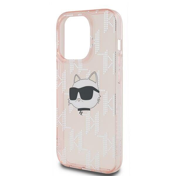 Karl Lagerfeld IML Choupette Head & Monogram case for iPhone 14 Pro - pink - imagine 6