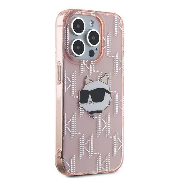Karl Lagerfeld IML Choupette Head & Monogram case for iPhone 15 Pro Max - pink - imagine 4