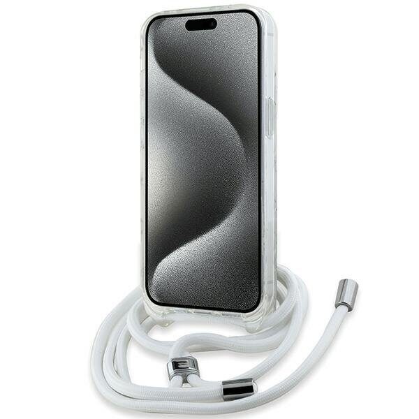 Karl Lagerfeld IML Crossbody Monogram Karl & Choupette Head MagSafe Case for iPhone 15 / 14 / 13 - Transparent - imagine 4