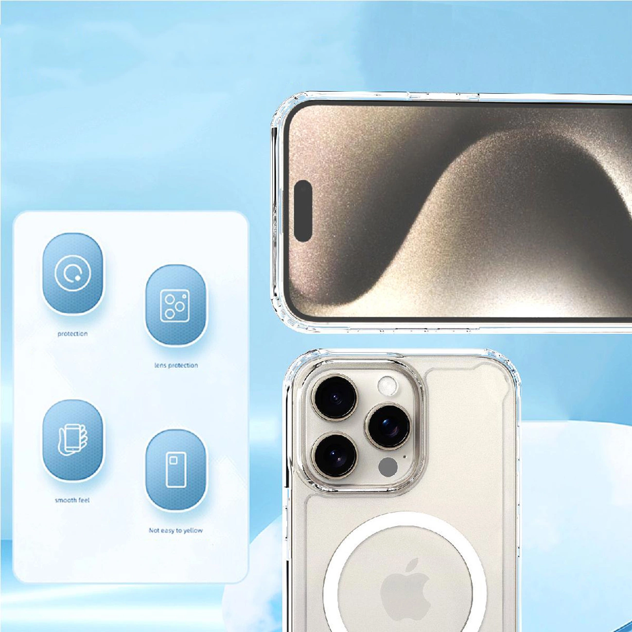 Clear Corner Case MagSafe for iPhone 16 Plus - transparent - imagine 5