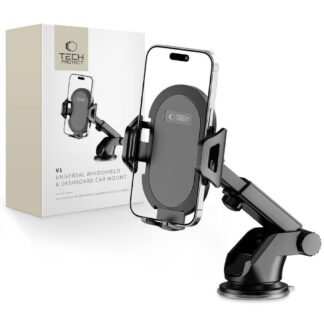 Tech-Protect V1 Car Phone Holder for Windshield/Cockpit - Black