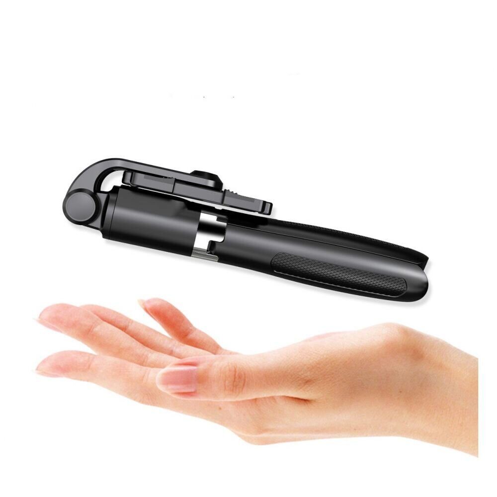 Tech-Protect L01S Bluetooth Selfie Stick with Tripod up to 70cm - Black - imagine 2