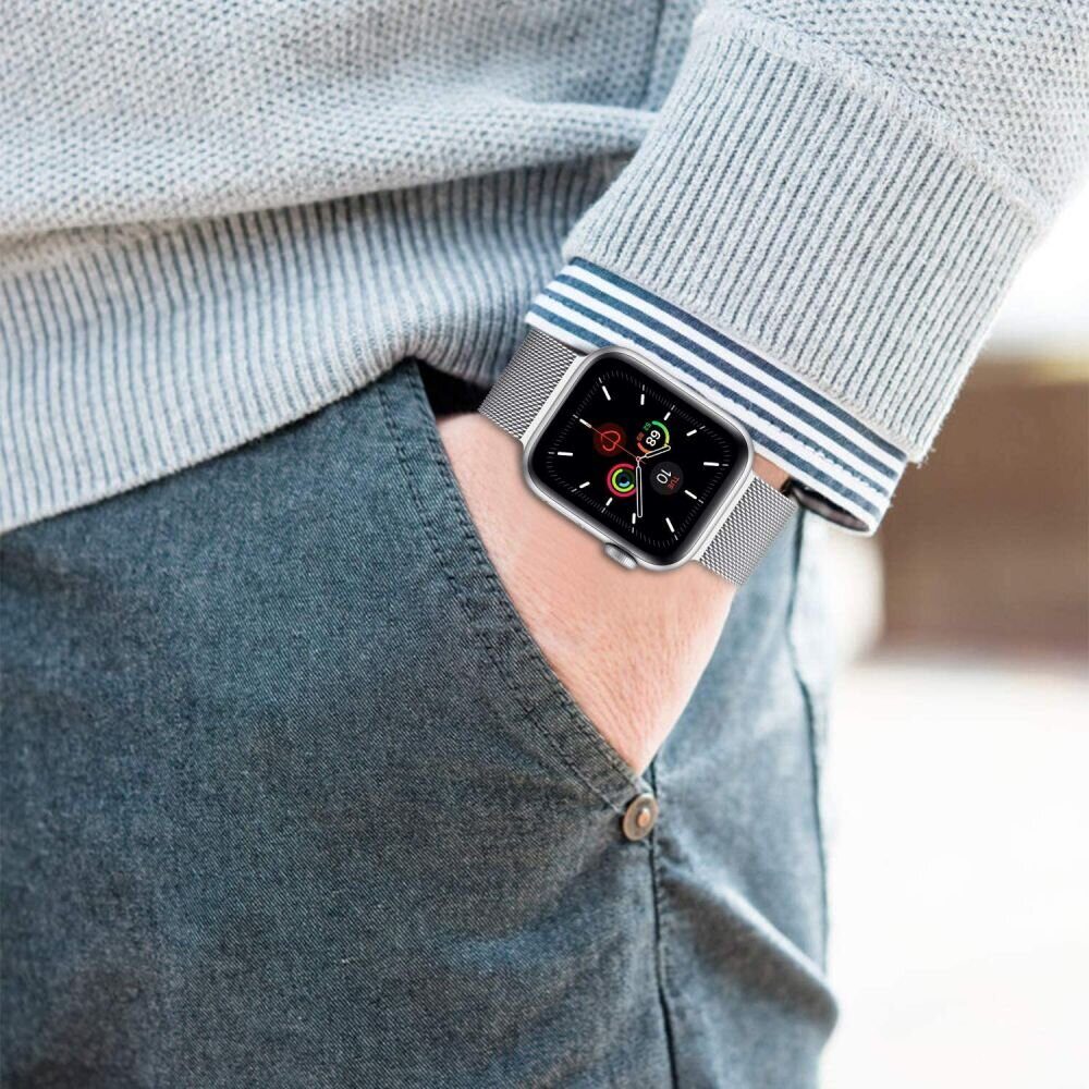 Tech-Protect MilaneseBand for Apple Watch 4 / 5 / 6 / 7 / 8 / 9 / SE / Ultra 1 / 2 (42/44/45/49 mm) - gold - imagine 6