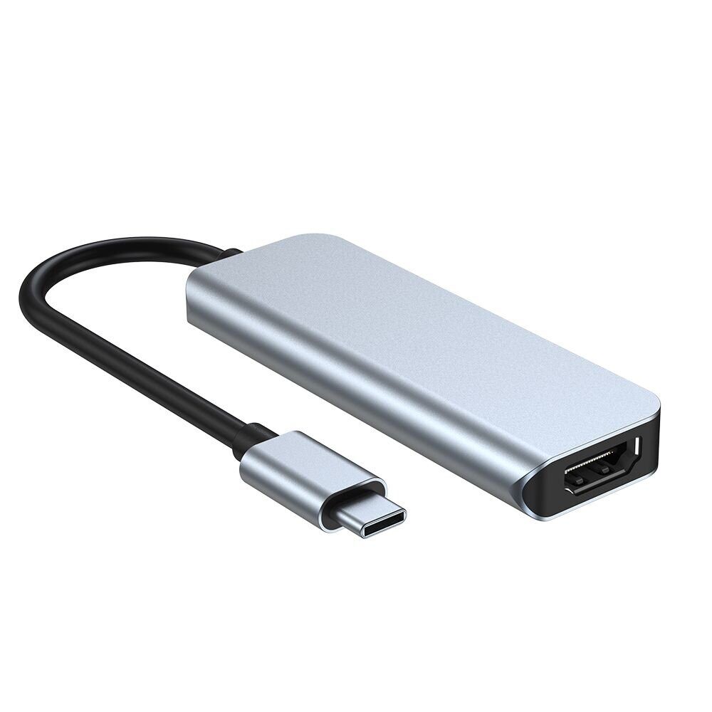 HUB Tech-Protect V2 4in1 USB-C - USB-A 3.0 / USB-A 2.0 / USB-C / HDMI - gray - imagine 4
