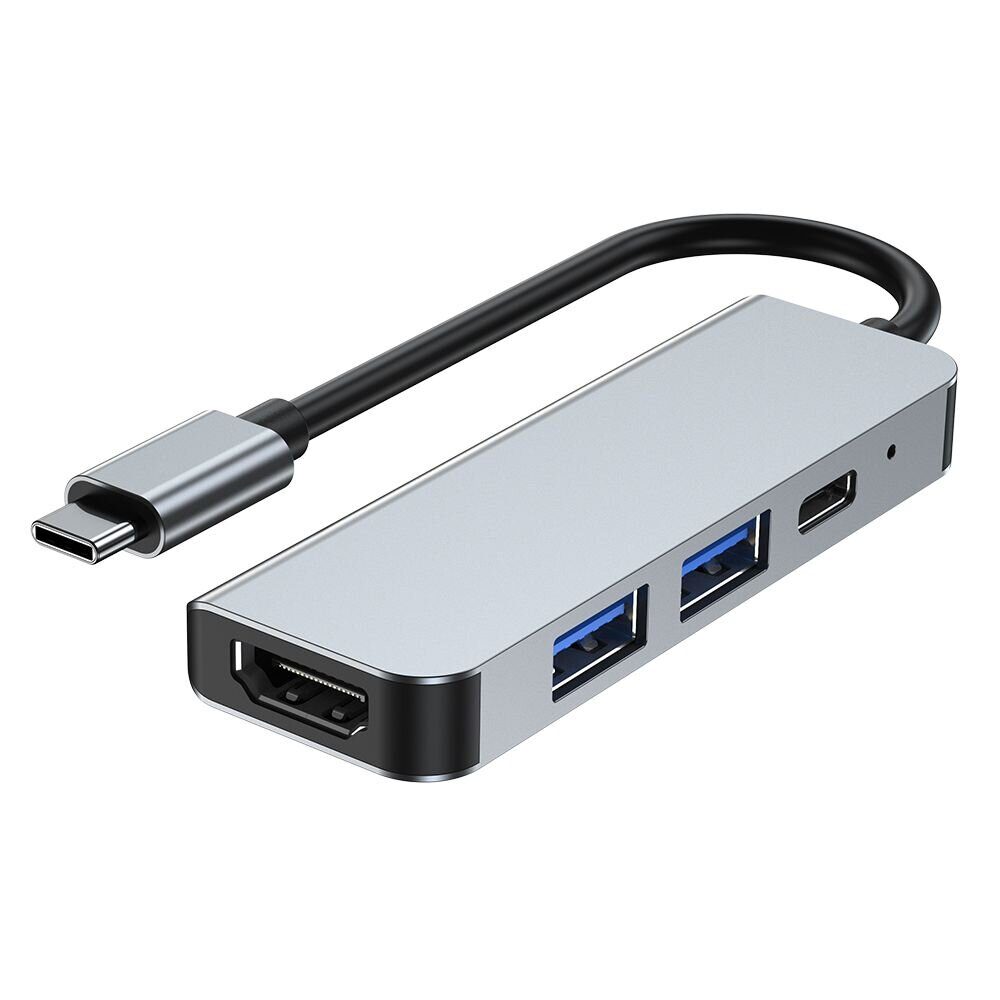 HUB Tech-Protect V2 4in1 USB-C - USB-A 3.0 / USB-A 2.0 / USB-C / HDMI - gray - imagine 5