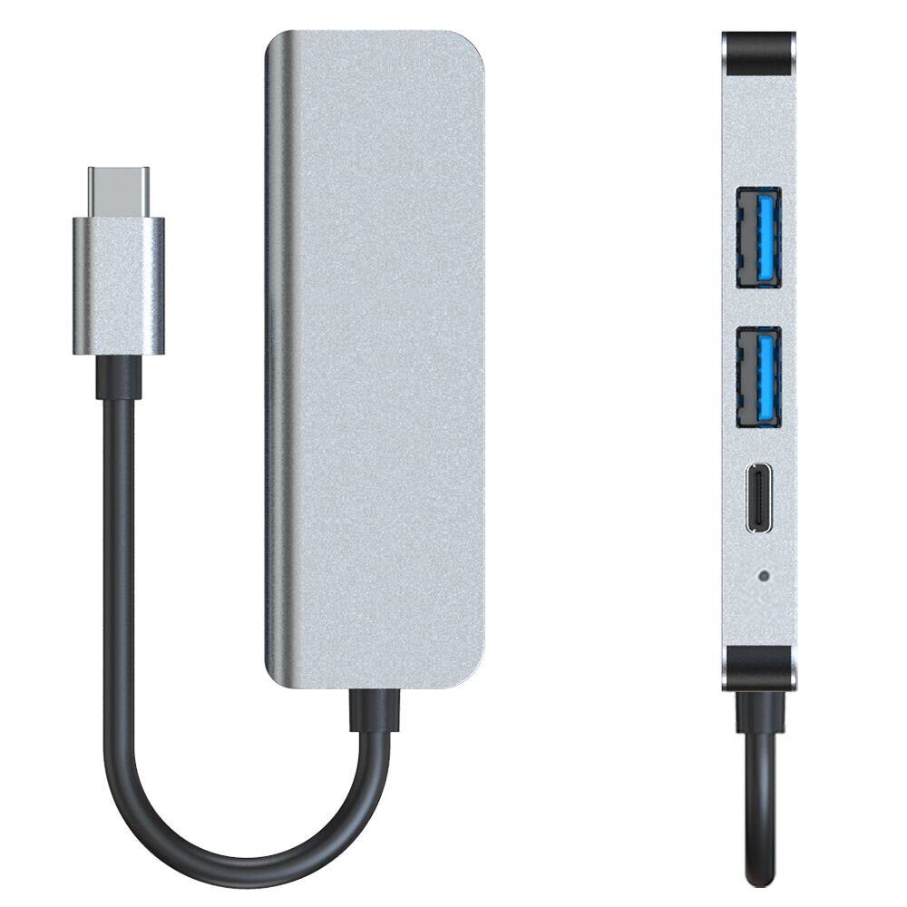 HUB Tech-Protect V2 4in1 USB-C - USB-A 3.0 / USB-A 2.0 / USB-C / HDMI - gray - imagine 8