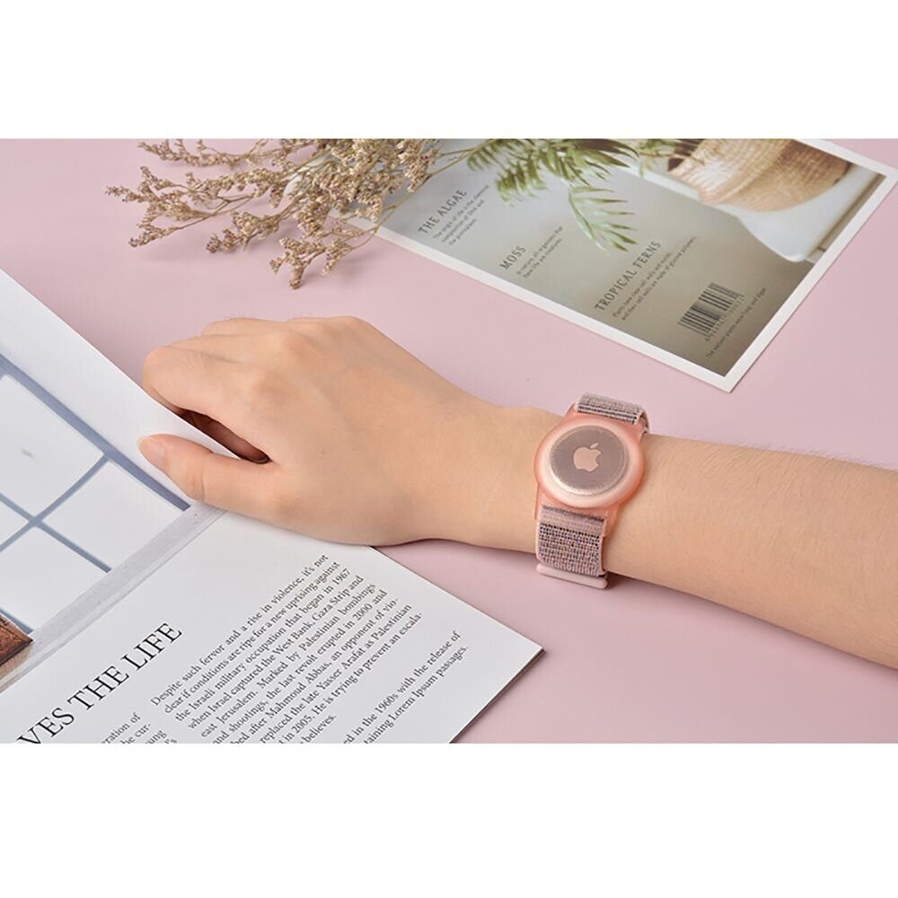 Tech-Protect Nylon Strap for Kids for Apple AirTag - Pink - imagine 6