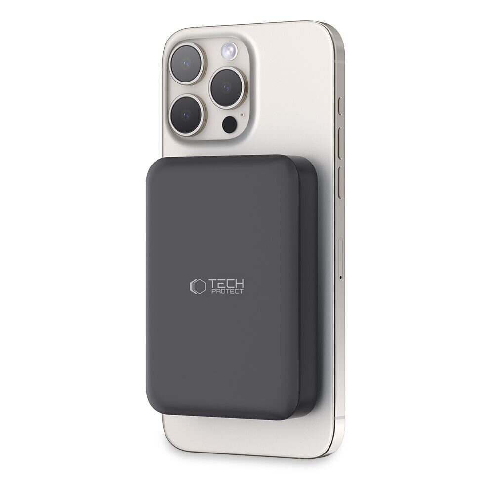 Tech-Protect LifeMag PB11 Powerbank with MagSafe 10000mAh 15W USB-C port - black + USB-C cable - imagine 2