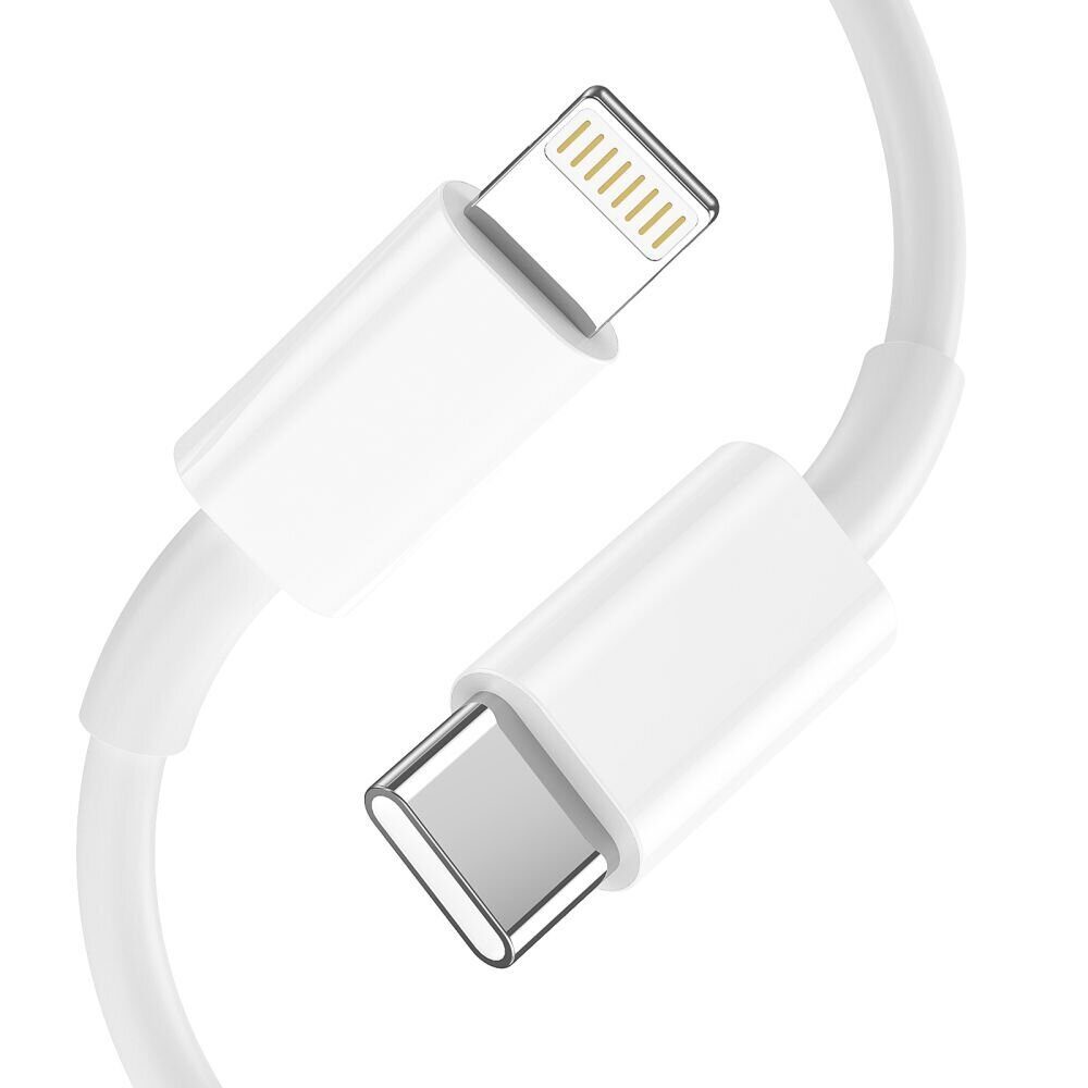 Tech-Protect C20W USB-C PD 20W / USB-A QC 3.0 Charger with USB-C / Lightning Cable - White - imagine 4