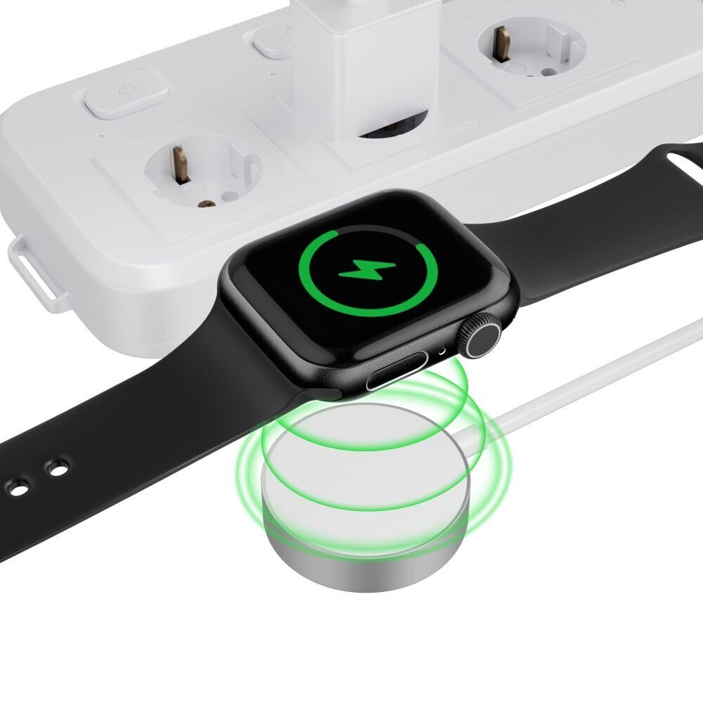 Tech-Protect UltraBoost Magnetic Inductive Charger with USB-A Connector for Apple Watch 1.2m - White - imagine 3