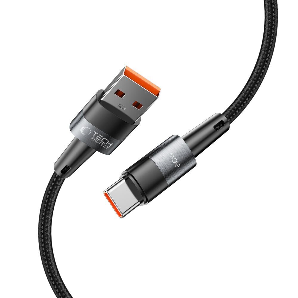 Tech-Protect UltraBoost USB-C / USB-C 66W 6A 2m Cable - Gray - imagine 3