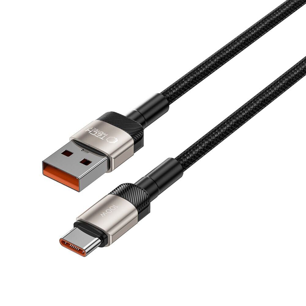 Tech-Protect UltraBoost Evo USB-C / USB-A cable 100W 5A 1m - titanium - imagine 2