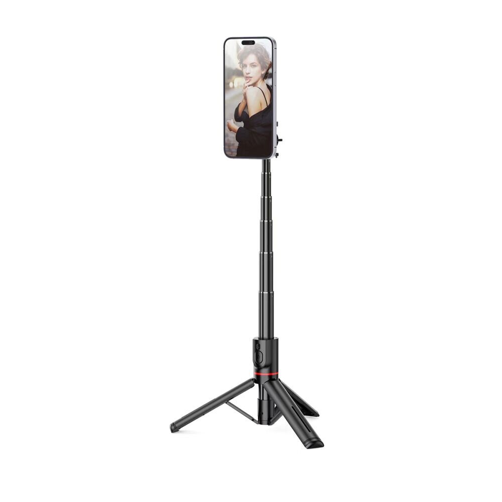 Tech-Protect L06S Bluetooth magnetic selfie stick with MagSafe, remote control, tripod up to 82cm and 360 head - black - imagine 4
