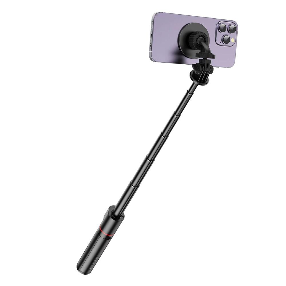 Tech-Protect L06S Bluetooth magnetic selfie stick with MagSafe, remote control, tripod up to 82cm and 360 head - black - imagine 5