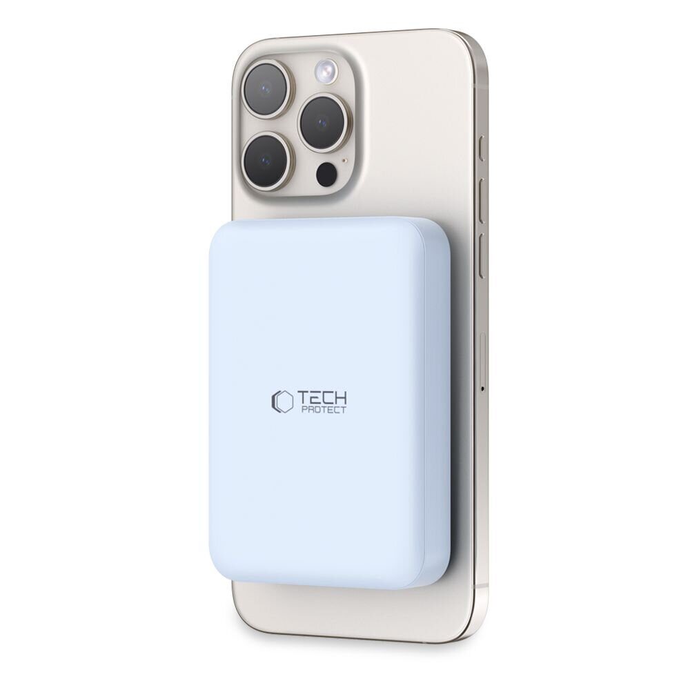 Tech-Protect LifeMag PB11 Powerbank with MagSafe 10000mAh 15W USB-C port - blue + USB-C cable - imagine 9
