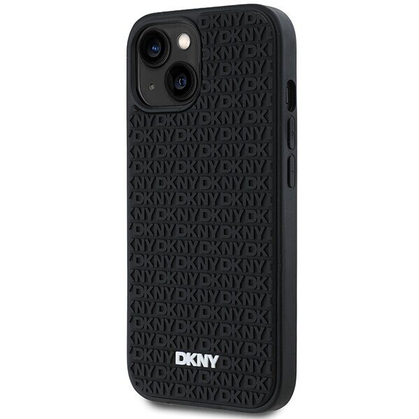 DKNY 3D Rubber Repeat Pattern case for iPhone 15/14/13 - black - imagine 2