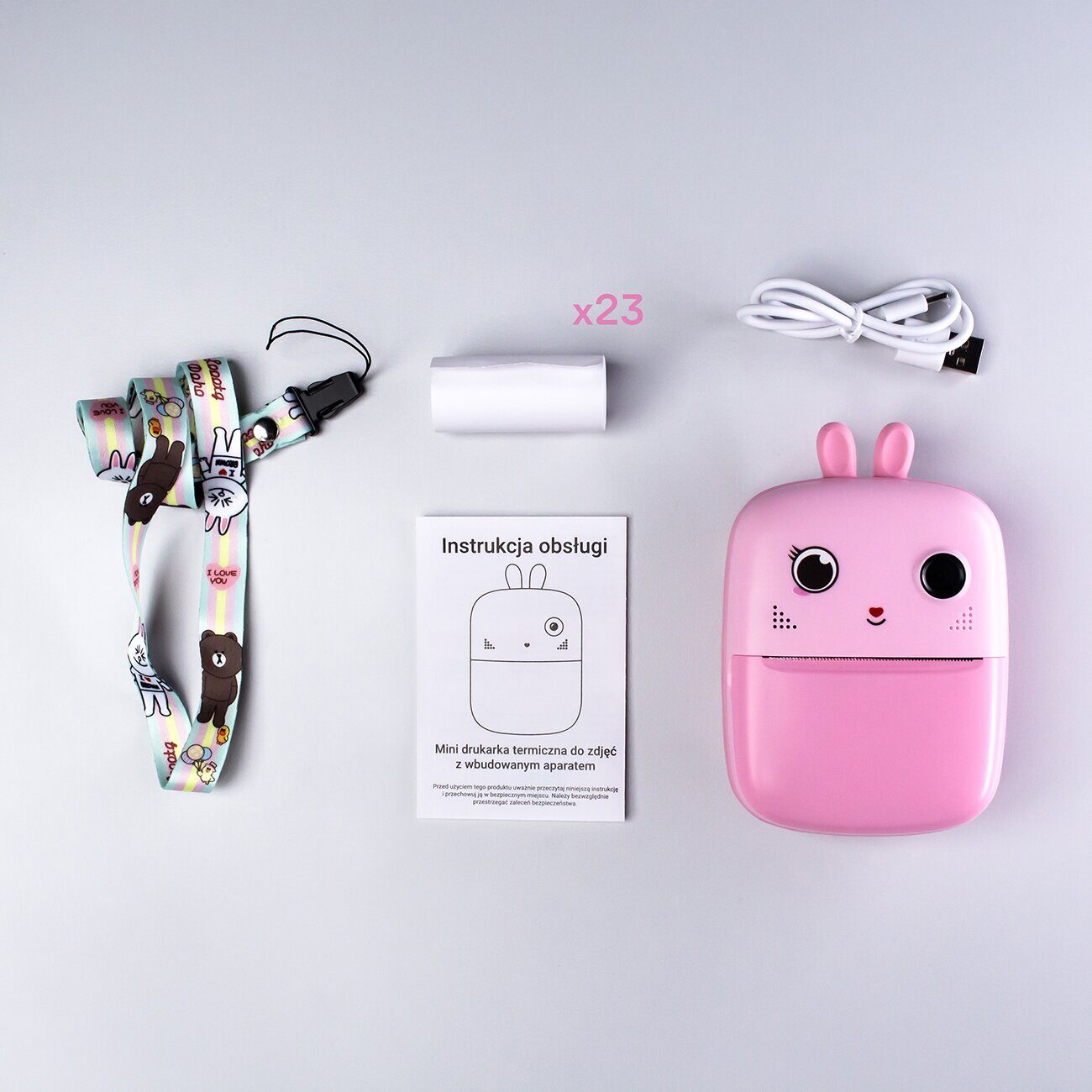Mini Thermal Printer for Kids with Camera and Camcorder - Pink - imagine 2