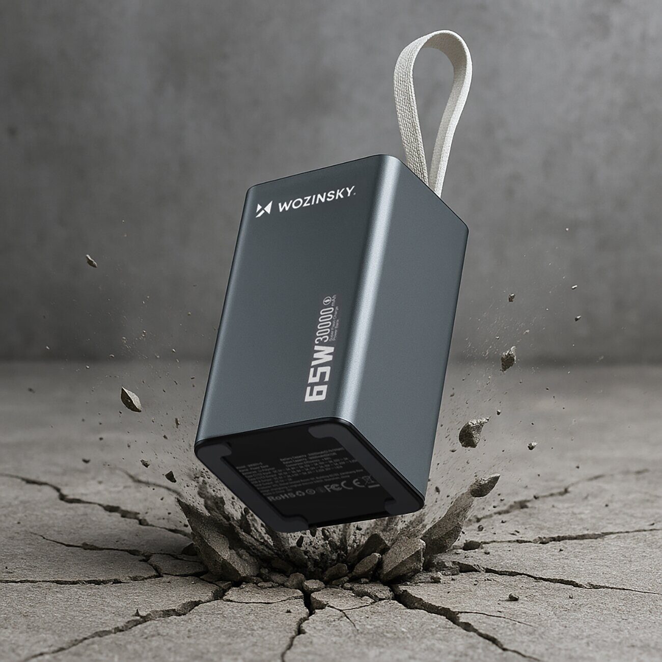 Powerbank Wozinsky K65+ 65W 30000mAh 2x USB-C, 1x USB-A 65W - gray - imagine 10