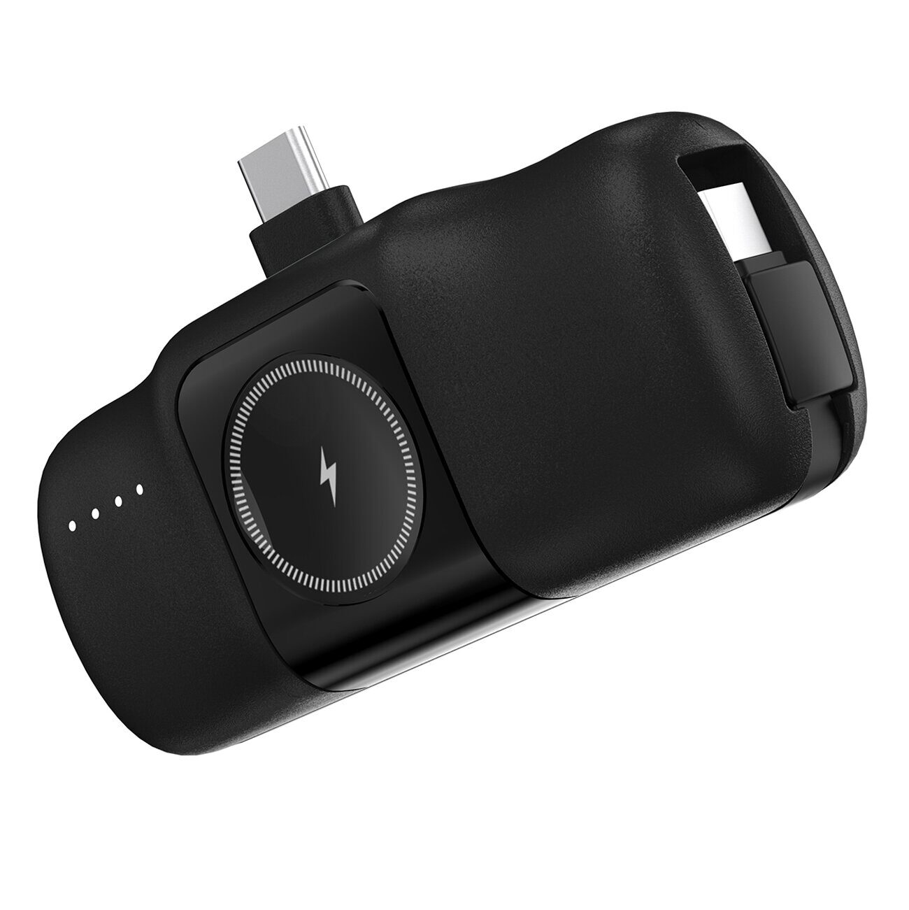 Wozinsky WF16-YCS 5000mAh 15W USB-C Mini Power Bank with Built-in USB-C Cable and Apple Watch Charger - Black - imagine 5