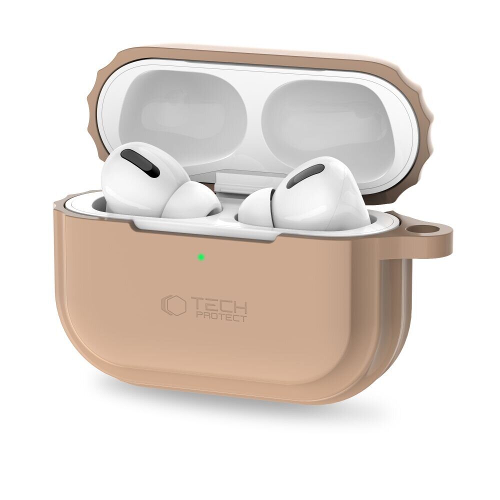 Tech-Protect Silicone Rope Case for Apple AirPods Pro 1/2 - Light Brown - imagine 5