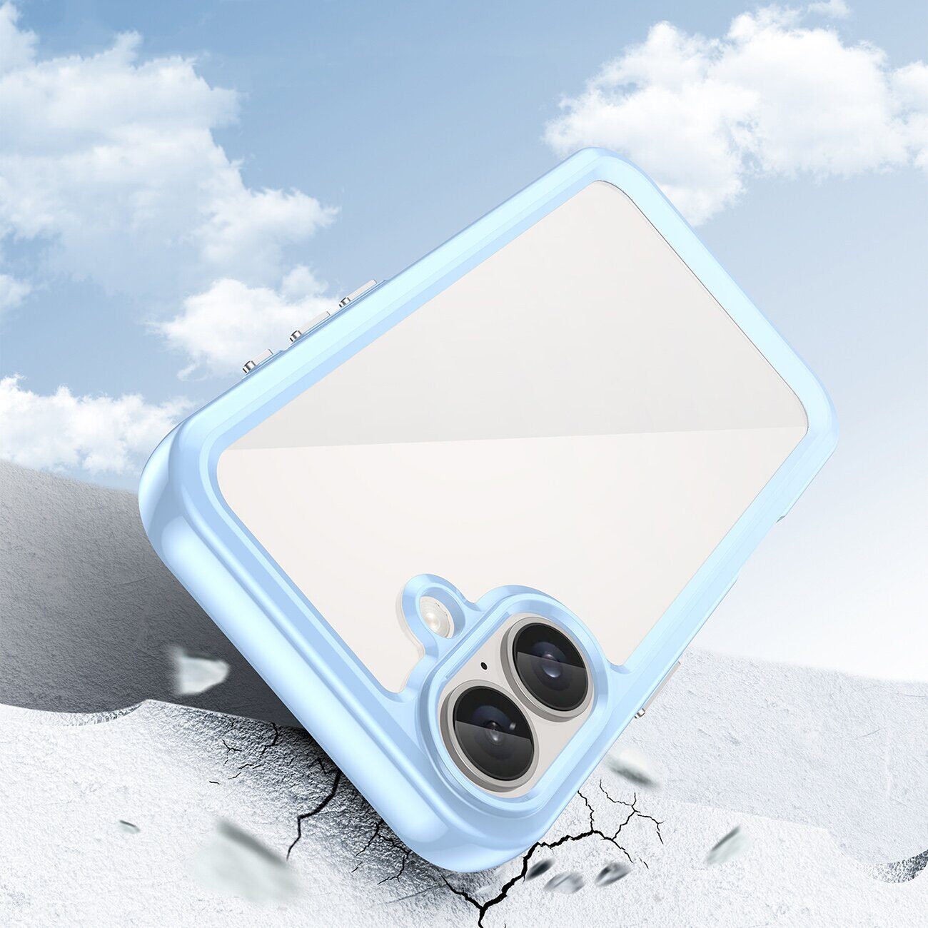 Outer Space Case with Gel Frame for iPhone 16 Plus - Blue - imagine 3
