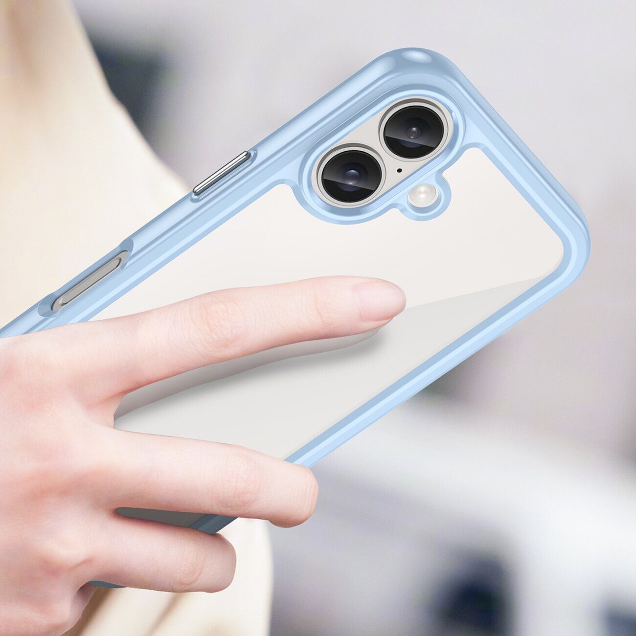Outer Space Case with Gel Frame for iPhone 16 Plus - Blue - imagine 5