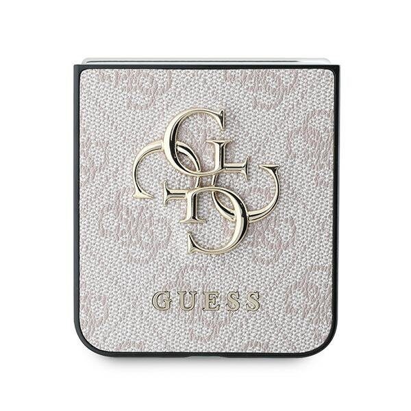 Guess Leather 4G Metal Logo Case for Samsung Galaxy Z Flip 6 - Pink - imagine 5