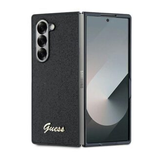 Guess 4G Glitter Script Case for Samsung Galaxy Z Fold 6 - Black