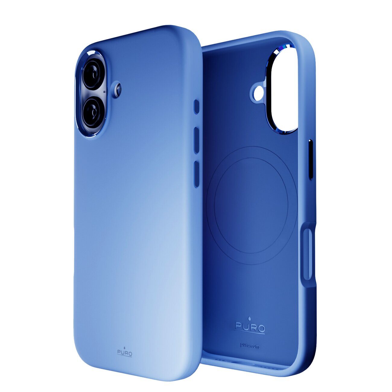 Puro Icon Mag Pro MagSafe Silicone Case for iPhone 16 - Blue - imagine 8