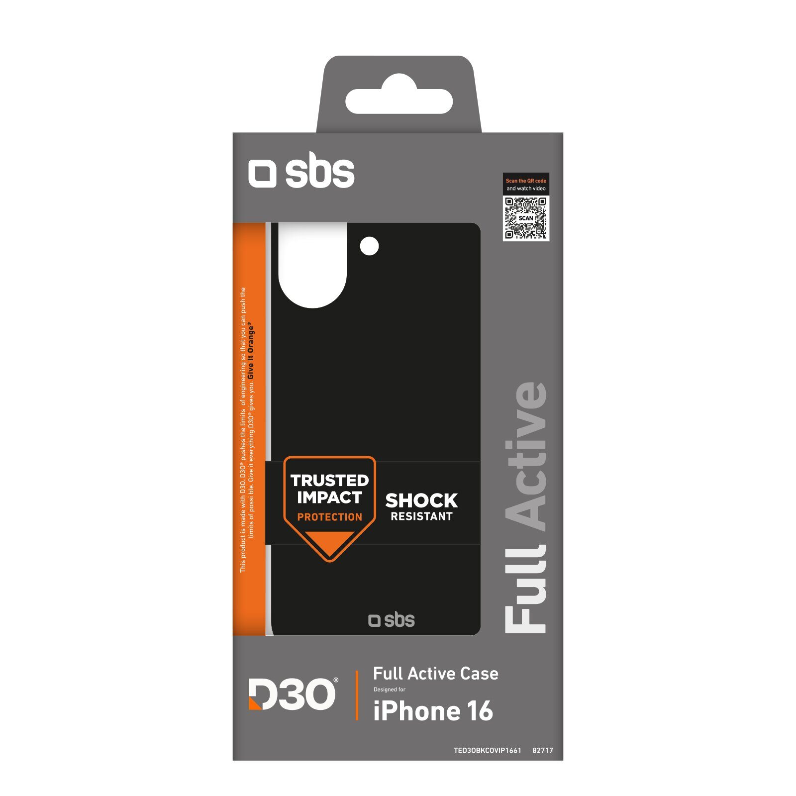 SBS Full Active D3O iPhone 16 Case - Black - imagine 2