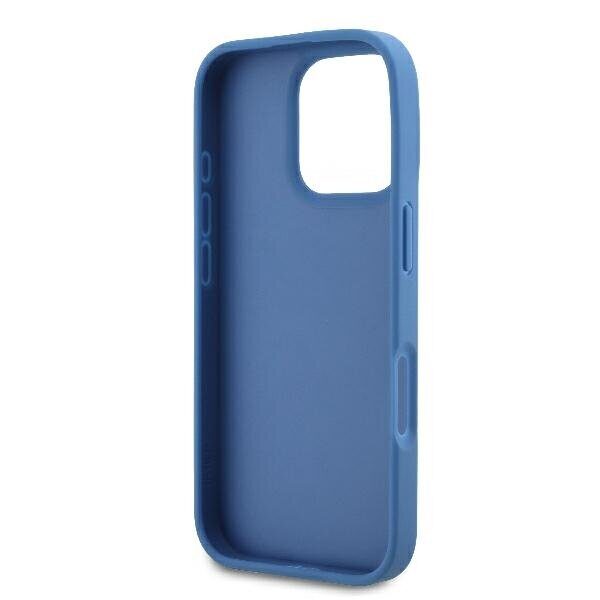 Guess Leather Metal Logo Strass Crossbody Case for iPhone 16 Pro - Blue - imagine 7