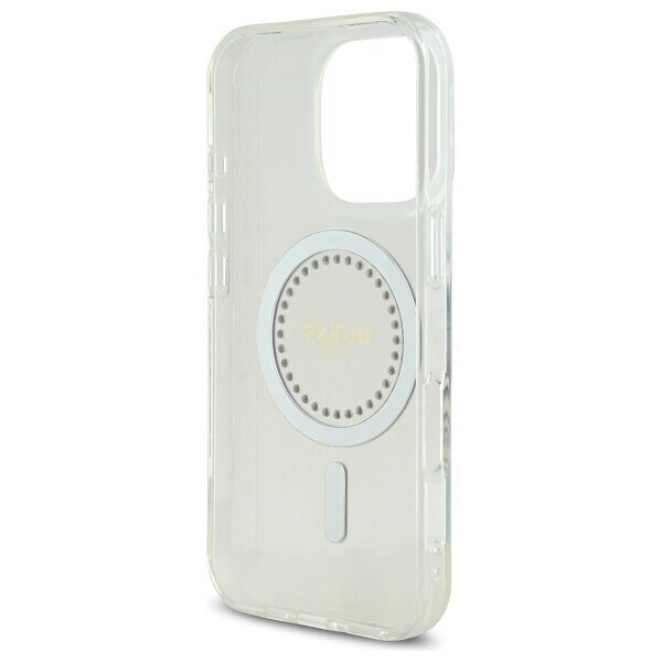 Guess IML Rhinestones MagSafe Case for iPhone 16 Pro Max - White - imagine 7