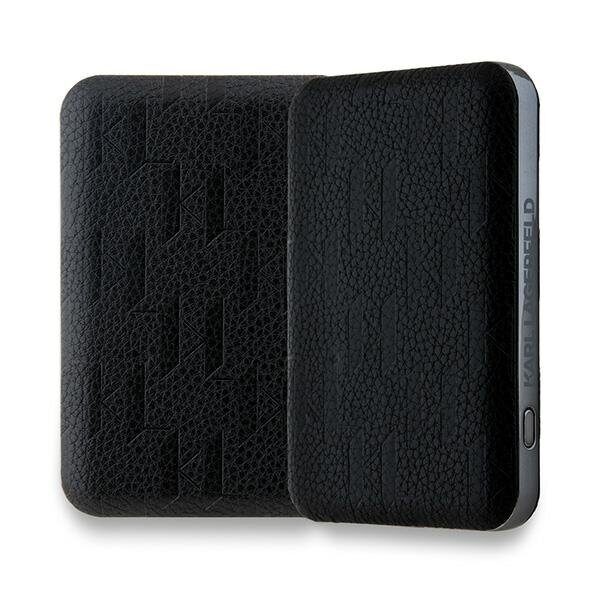 Karl Lagerfeld Powerbank inductive KLPB5FPGKSCHHK 16W 5000mAh black/black Choupette Head Pin MagSafe - imagine 3