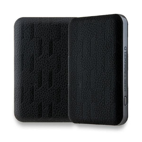 Karl Lagerfeld Powerbank inductive KLPB5FPGKSKCHK 16W 5000mAh black/black Karl&Choupette Head Pin MagSafe - imagine 3