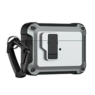 AirPods 4 Pro Armor Case with Carabiner - Gray
