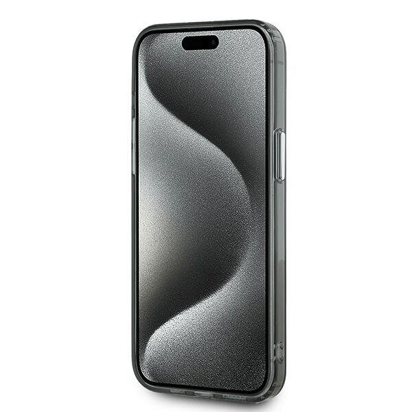 Karl Lagerfeld IML Monogram Karl & Choupette Head MagSafe iPhone 15 Pro Case - Black - imagine 5