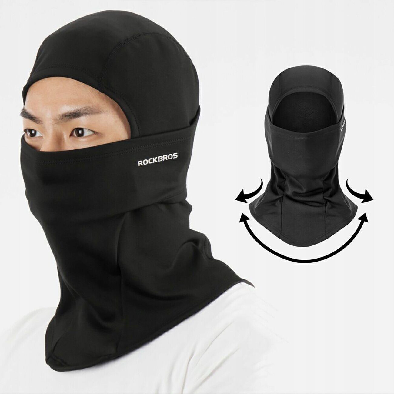 Rockbros LF7345BK sports balaclava insulated - black - imagine 3