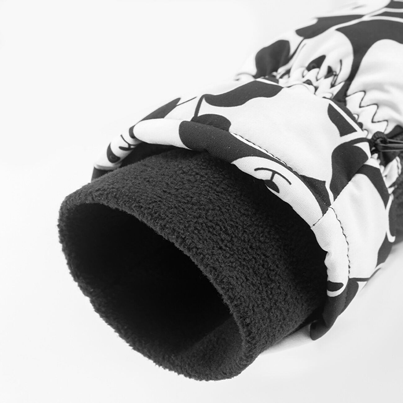 Qunature Panda Heat Transfer Ski Gloves Kids Size S - Black/White - imagine 3