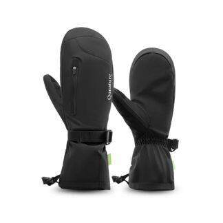 Qunature Full Length Ski Gloves Size L - Black
