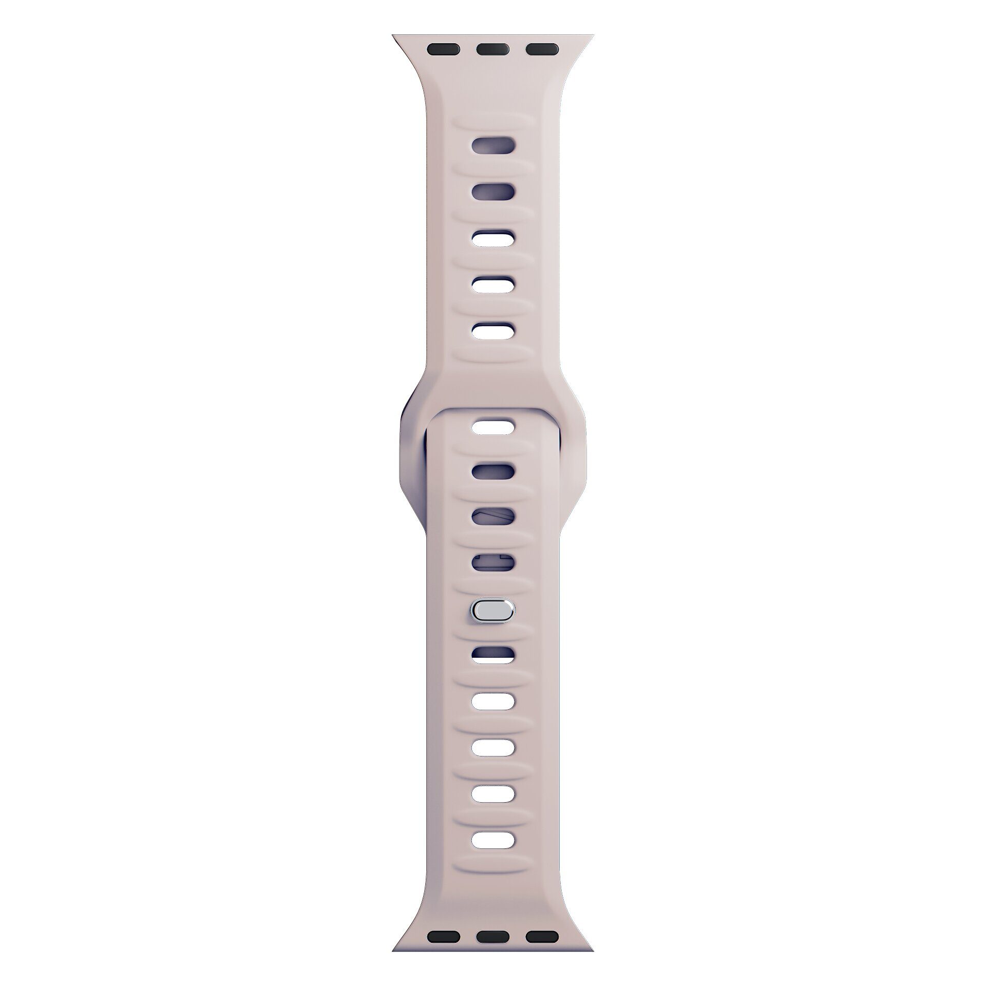3mk Silicone Watch Strap for Apple Watch 42 / 44 / 45 / 49 mm - beige - imagine 7