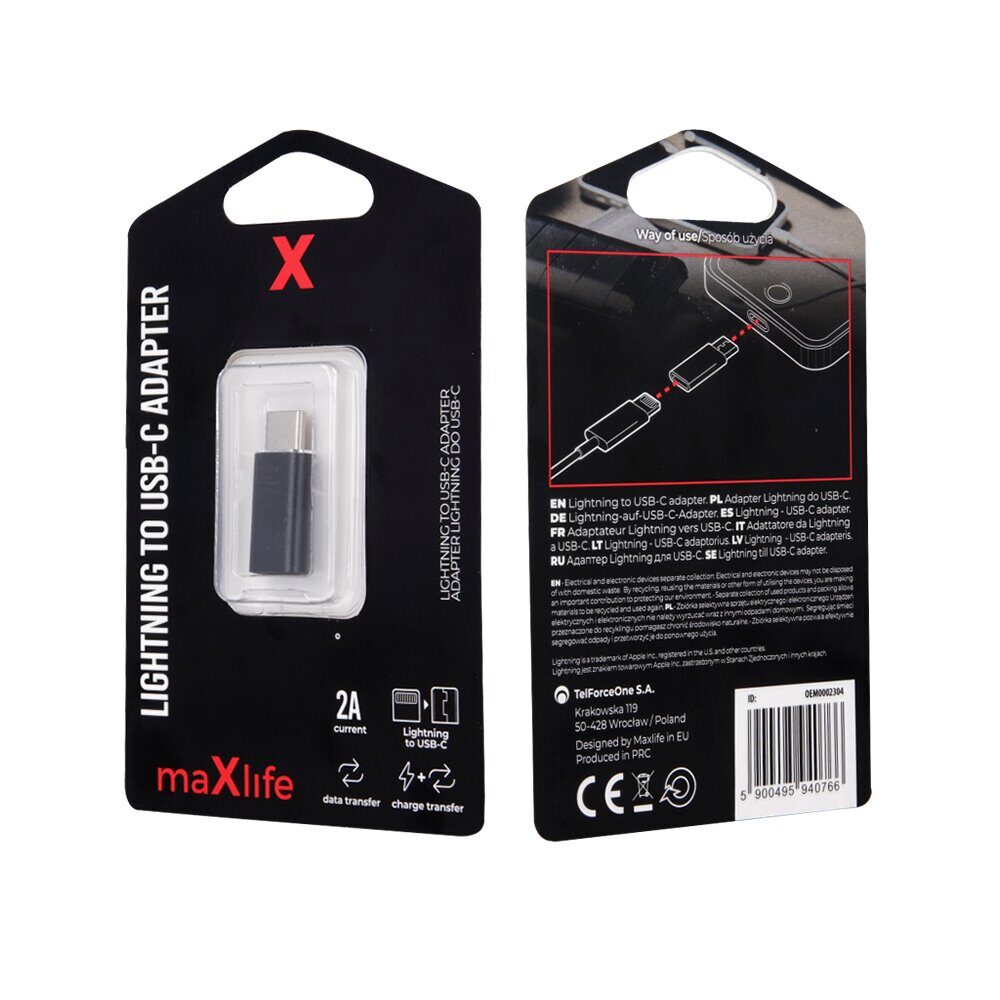 Maxlife Lightning to USB-C adapter - imagine 2