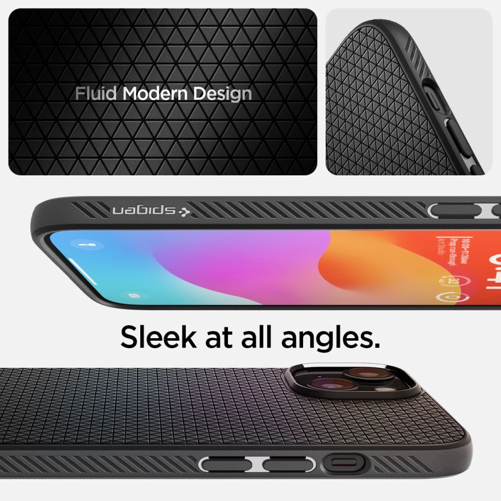 Spigen Liquid Air case for iPhone 15 Plus 6,7" matte black - imagine 11