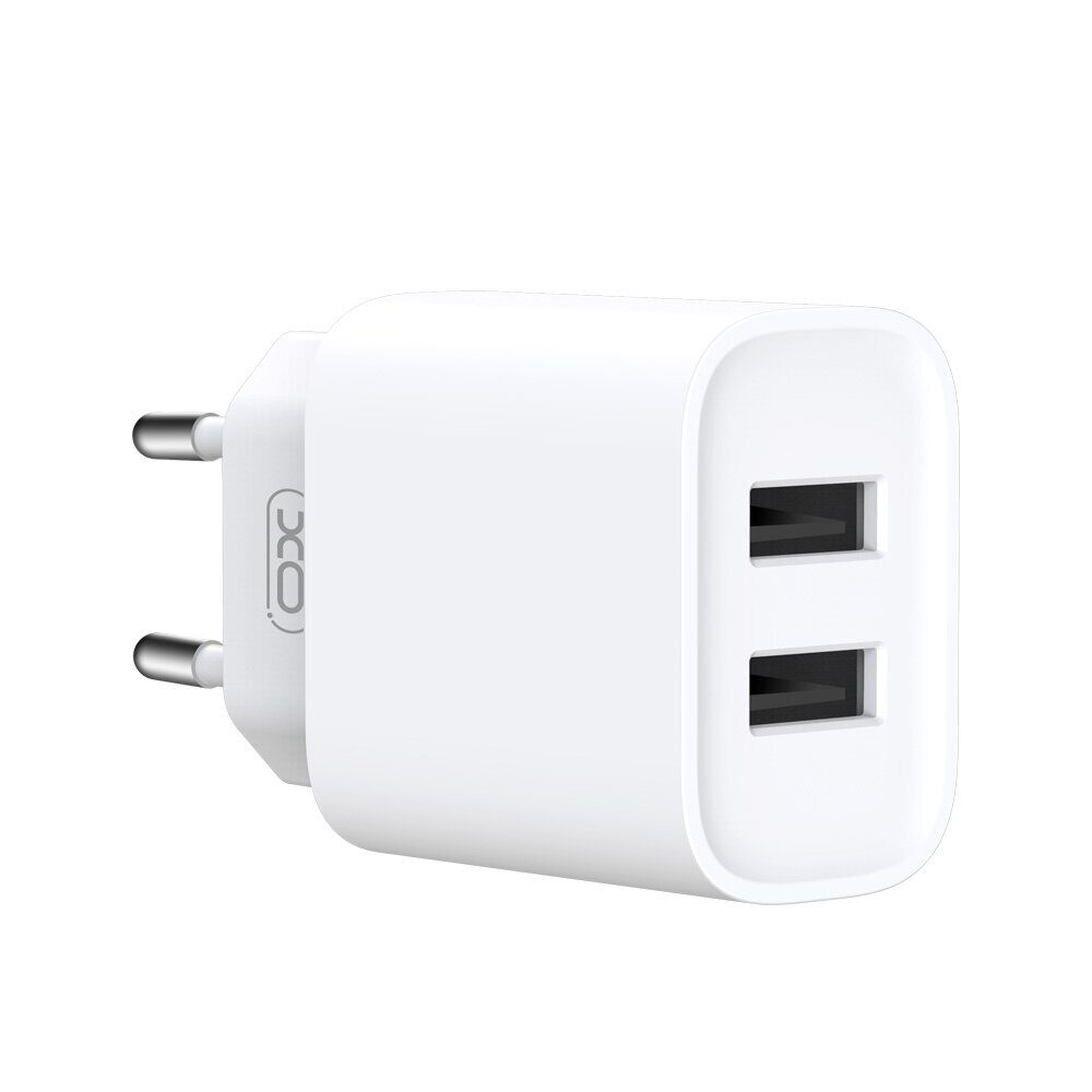 XO wall charger CE02C 2x USB 2,1A white + Lightning cable - imagine 3