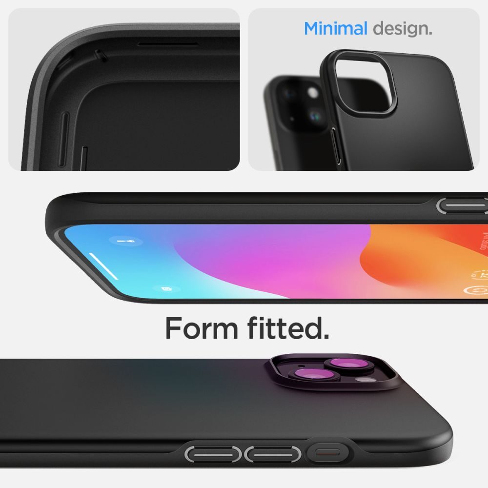 Spigen Thin Fit case for iPhone 15 6,1" black - imagine 10