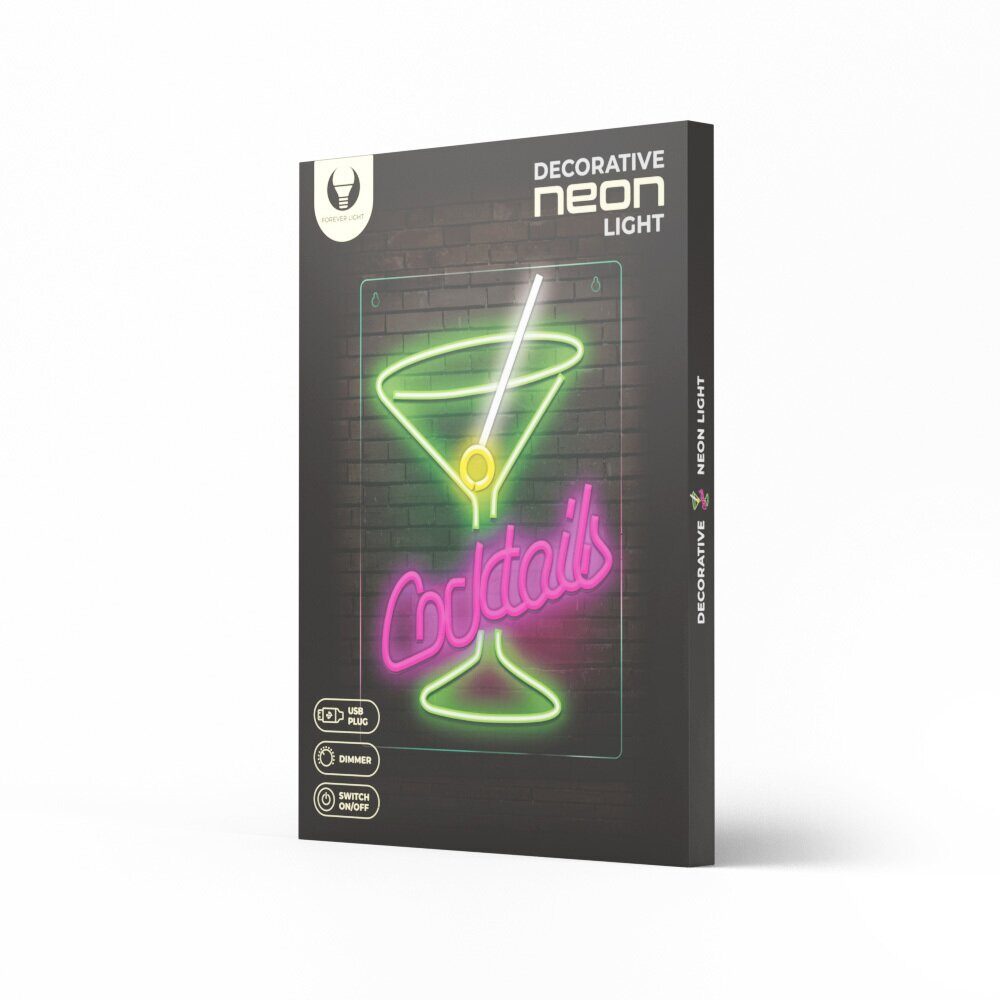 Neon PLEXI LED COCKTAILS pink green FPNE02X Forever Light - imagine 10