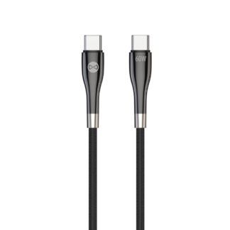 Forever Sleek cable USB-C - USB-C 2,0 m 60W black