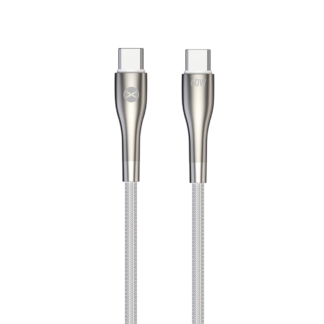 Forever Sleek cable USB-C - USB-C 1,0 m 60W white