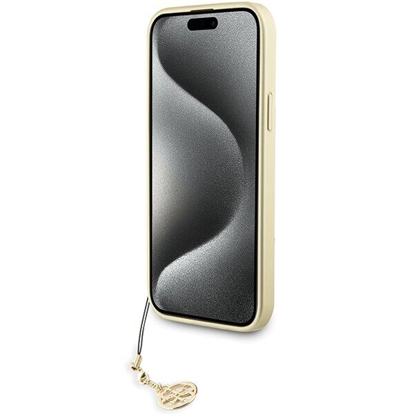 Guess case for iPhone 15 Pro Max 6,7" GUHCP15XGF4GGR gray HC PU 4G Charm - imagine 5