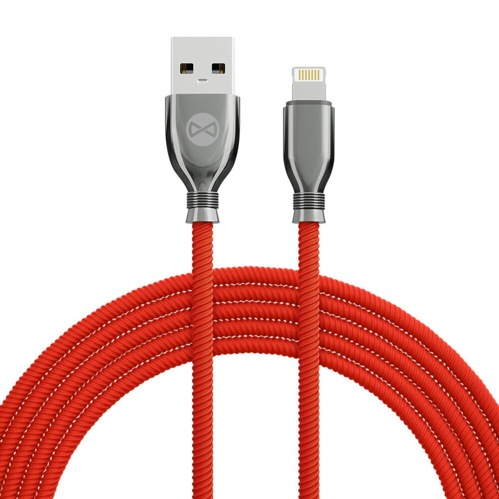 Forever Tornado cable USB - Lightning 1,0 m 3A red - imagine 2